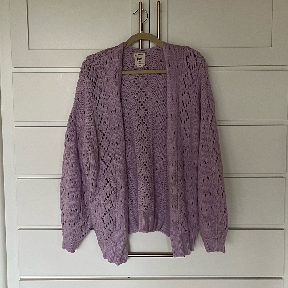 Purple cardigan